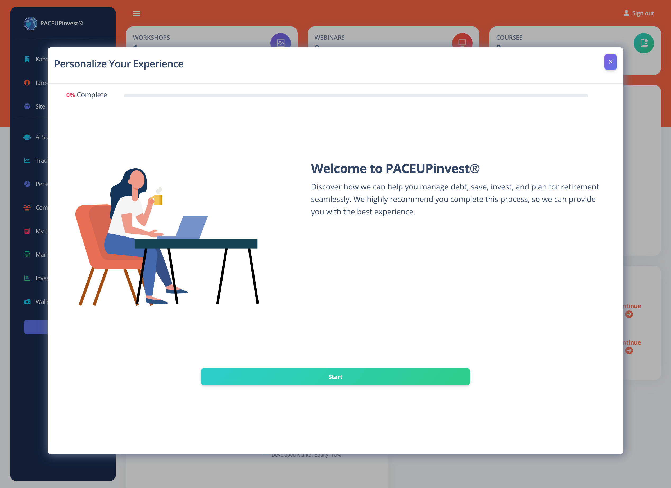 PACEUP mobile experience